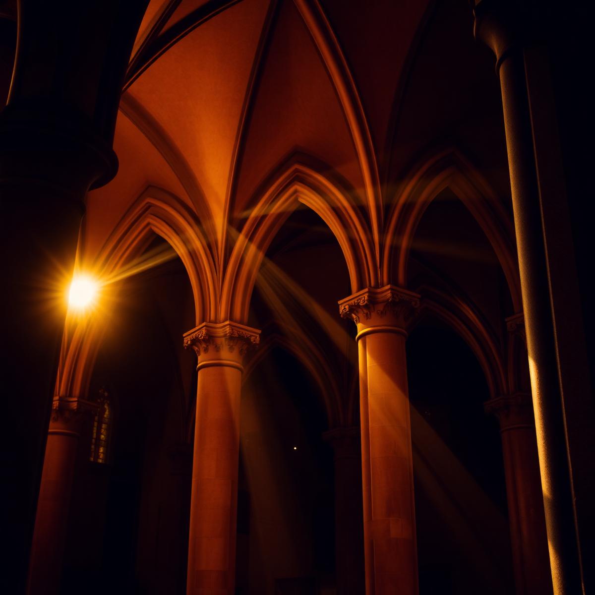 Stone arches inside the venue